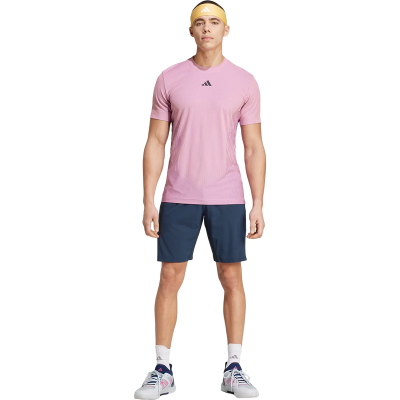 Men's Airchill Tee Pro, Adidas Men's Airchill Tee Pro in Semi Pink/Preloved Purple front