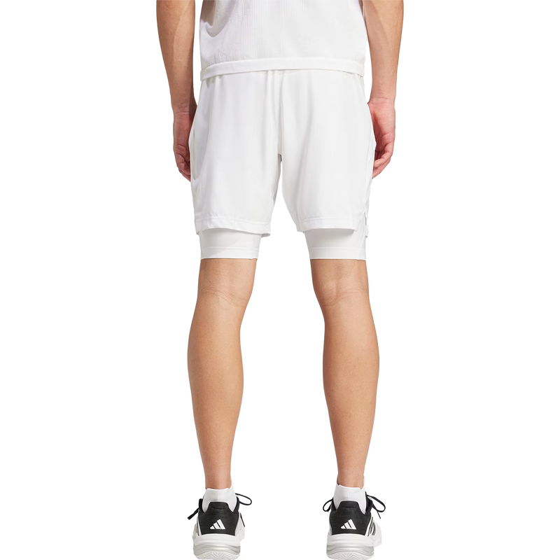 Men's Short and Tight Set, Adidas Men's Short and Tight Set in White back