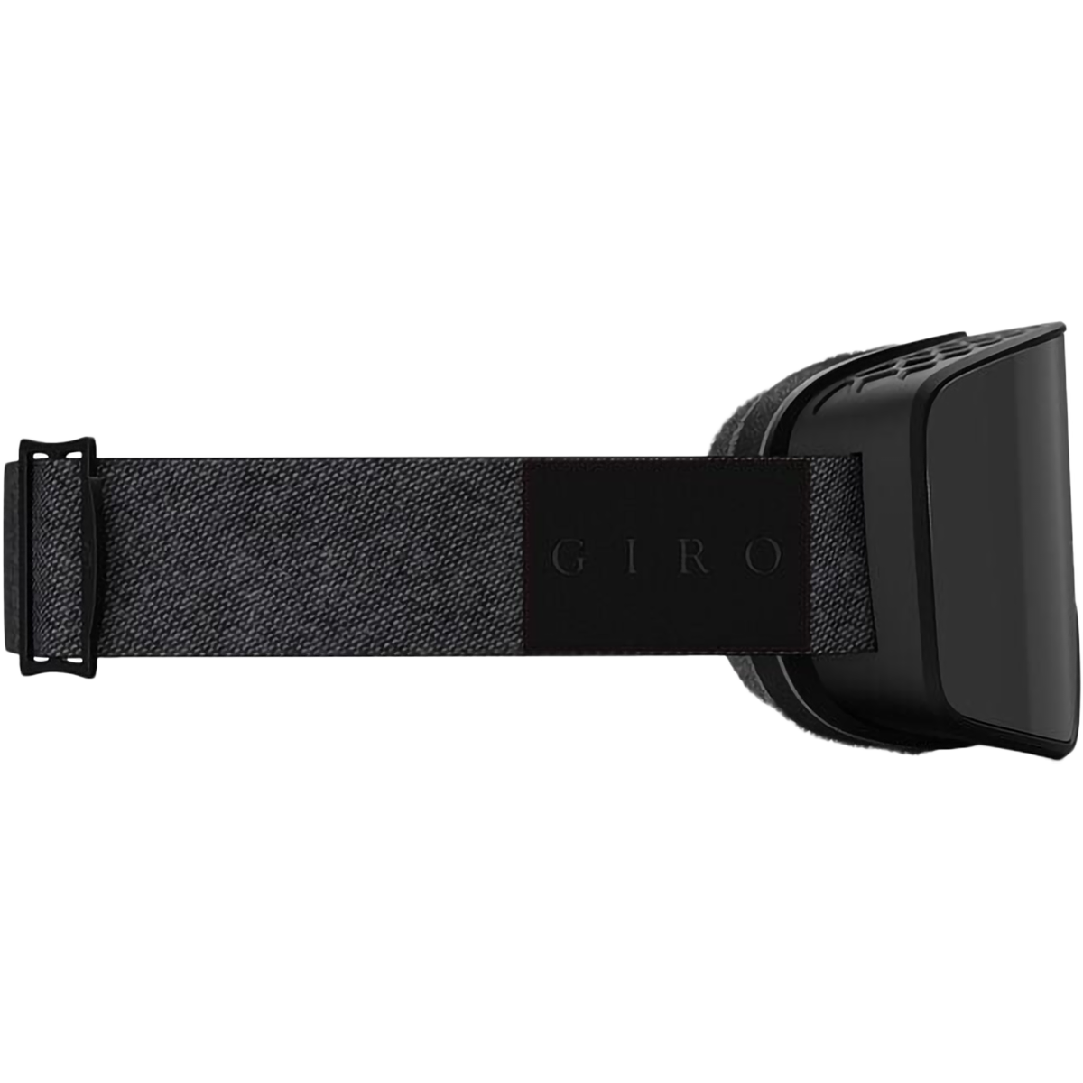 Giro Method Low Bridge Fit in Black Mono + Vivid Jet Black and Vivid Infrared right side