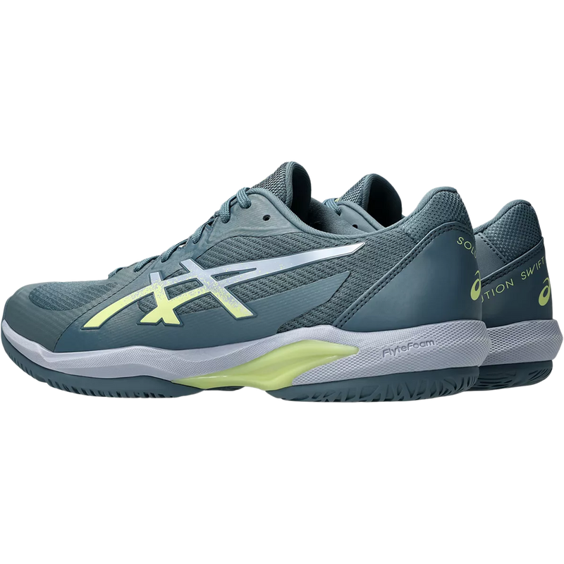 Men's Solution Swift FF 2, Asics Asics Men's Solution Swift FF 2 in 402-Grey Blue/Pistachio pair left
