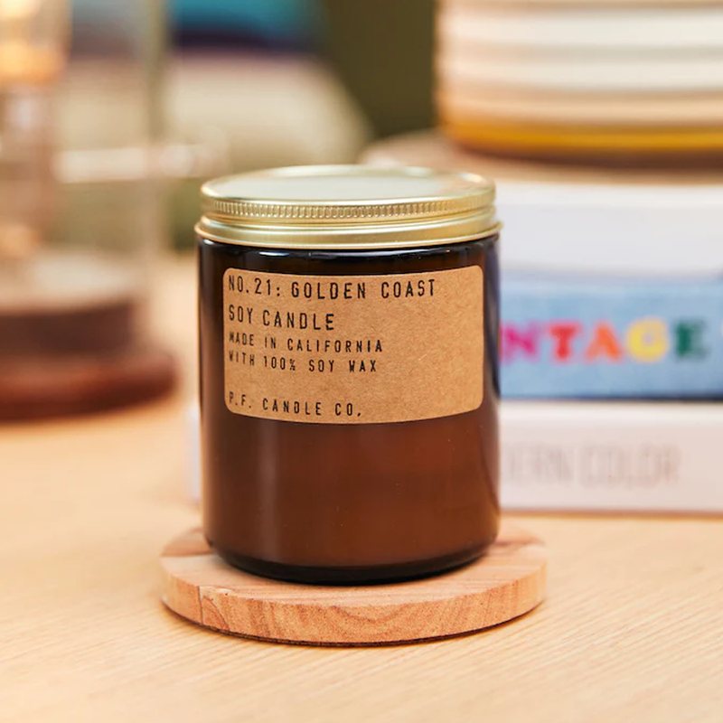 Golden Coast 7.2oz Candle, P.F. Candle Co. Golden Coast - 7.2oz on table
