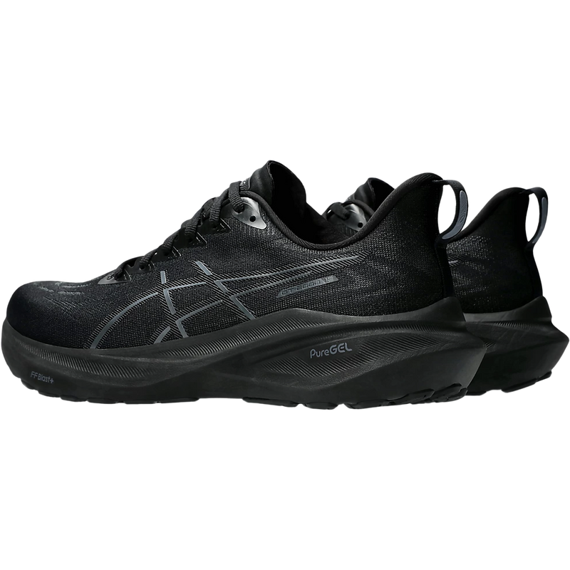 GT-2000 13 Wide, Asics Men's GT-2000 13 in Black/Black back left pair
