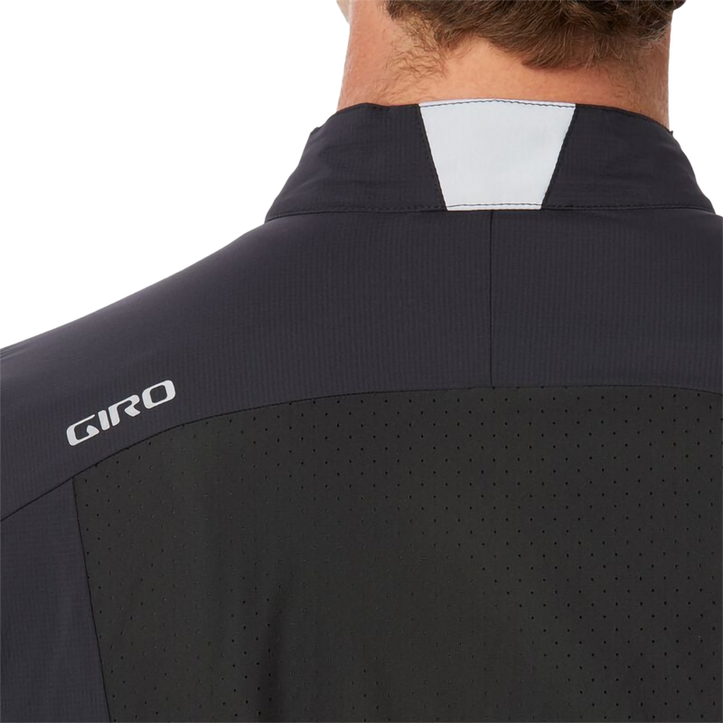 Men's Chrono EX Wind Vest, Giro Men's Chrono EX Wind Vest in Black back collar and branding