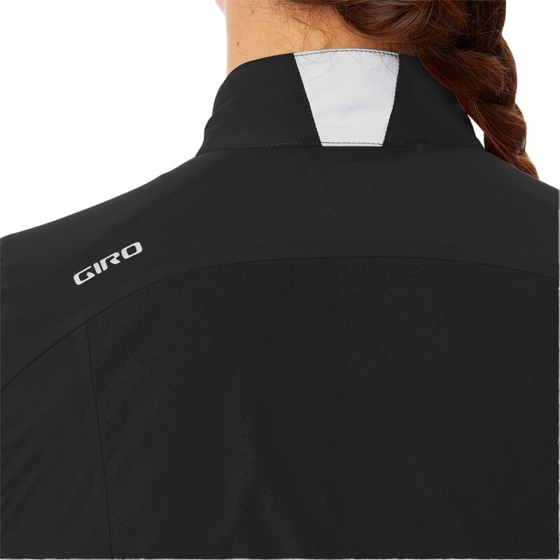 Women's Chrono Expert Wind Vest, Giro Women's Chrono Expert Wind Vest in Black back collar and branding