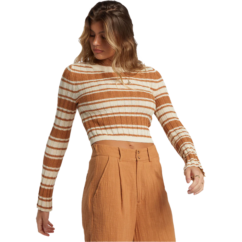 Women's Clare Long Sleeve, Billabong Women's Clare Long Sleeve in Sandalwood front