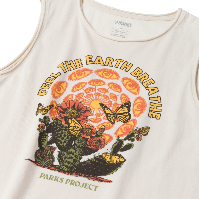 Women's Feel the Earth Breathe Butterfly Tank, Parks Project Women's Feel the Earth Breathe Butterfly Tank graphic