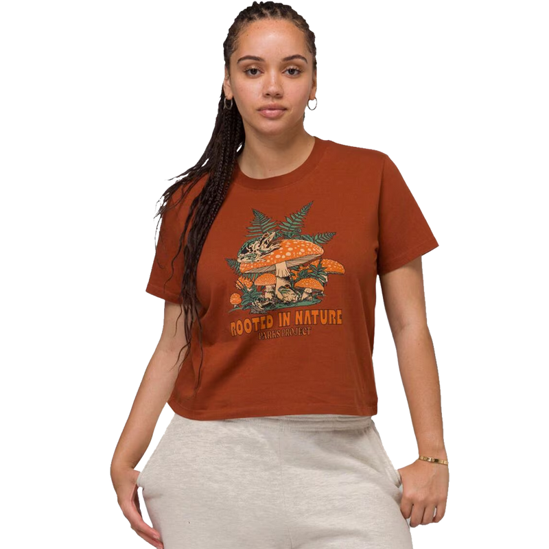 Women's Rooted in Nature Ferns Boxy Tee, Parks Project Women's Rooted in Nature Ferns Boxy Tee front
