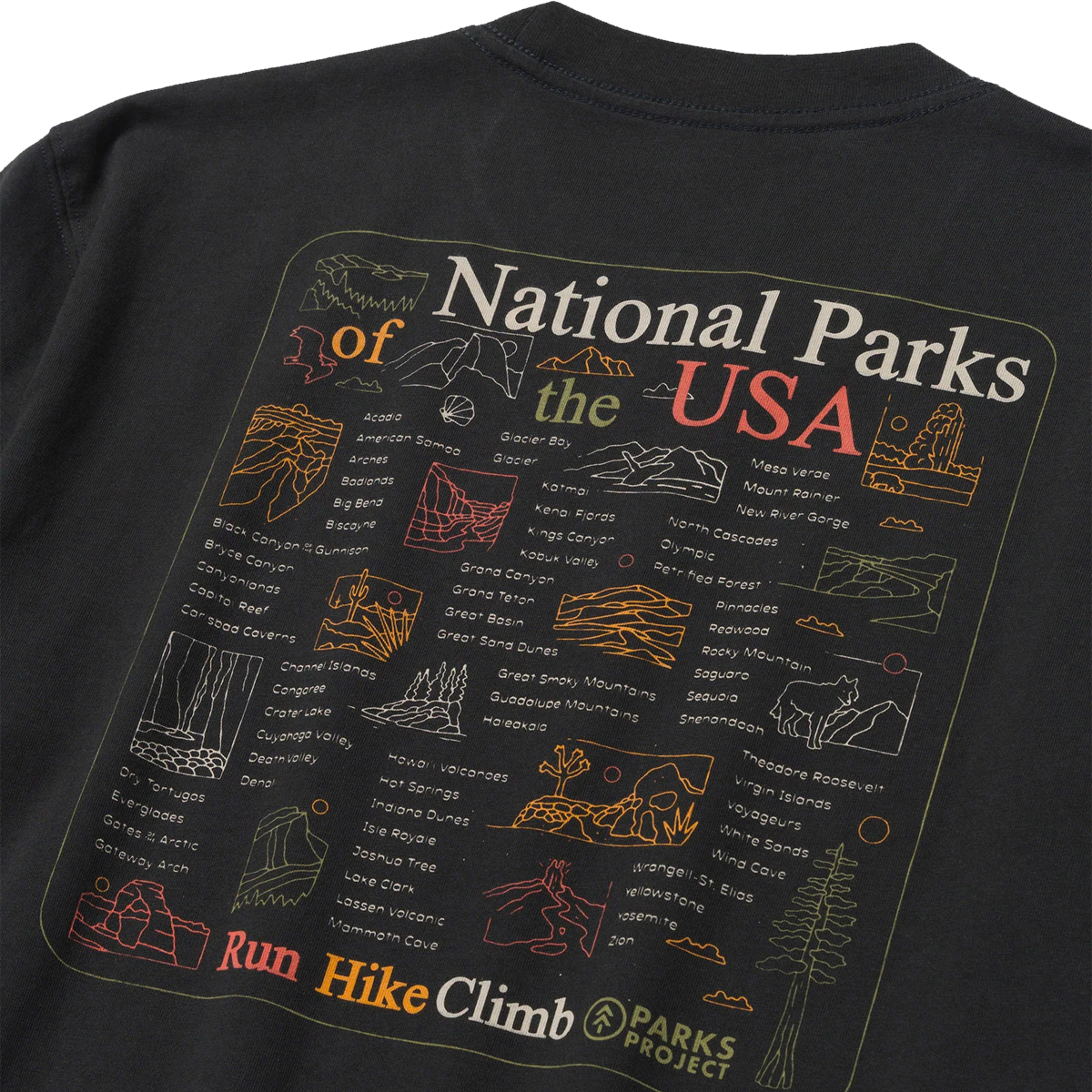 National Park Outline Checklist Tee alternate view