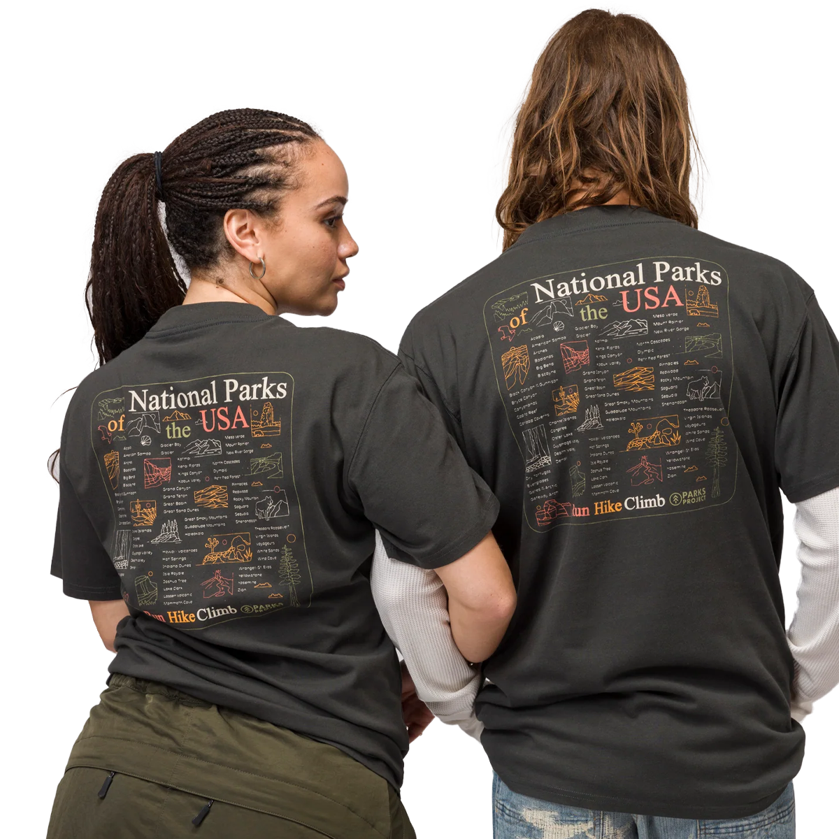 National Park Outline Checklist Tee alternate view