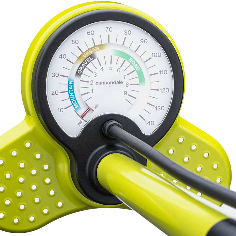 Essential Floor Pump - Highlighter, Cannondale Essential Floor Pump - Highlighter guage