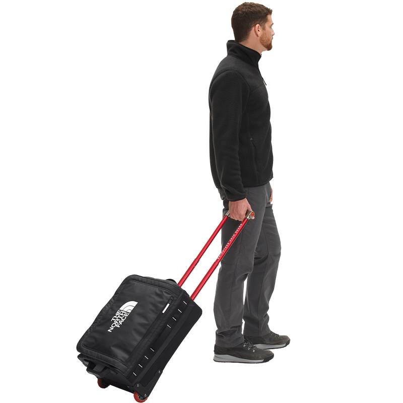 Base Camp Voyager 21" Roller, The North Face Base Camp Voyager 21in Roller in KY4-TNF Black/TNF White-NPF with model