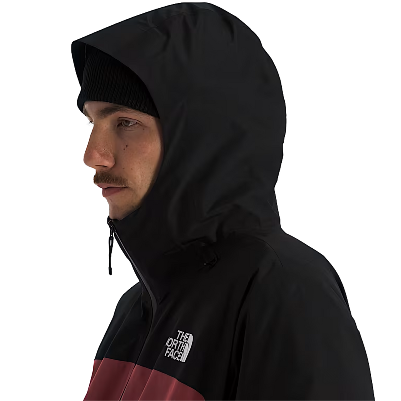 Men's Mountain Light Triclimate Gore-Tex Jacket, The North Face Men's Mountain Light Triclimate Gore-Tex Jacket in 5M2-Sumac/TNF Black hood left