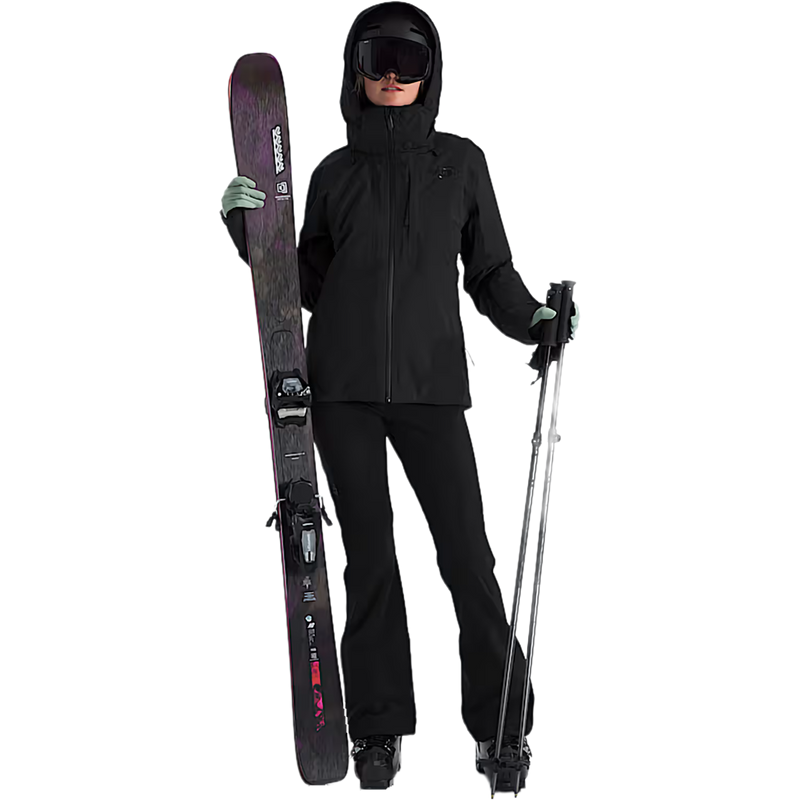 Women's Snoga Pant, The North Face Women's Snoga Pant in KX7-TNF Black/TNF Black front full length