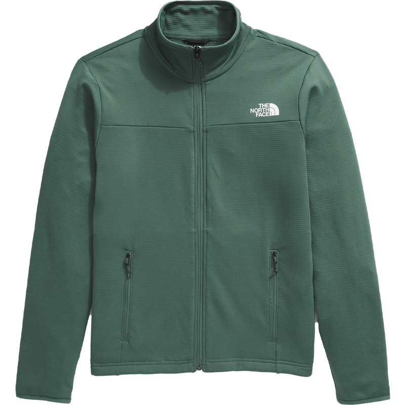 The North Face Cedar Trail Grid Fleece Full Zip in Duck Green