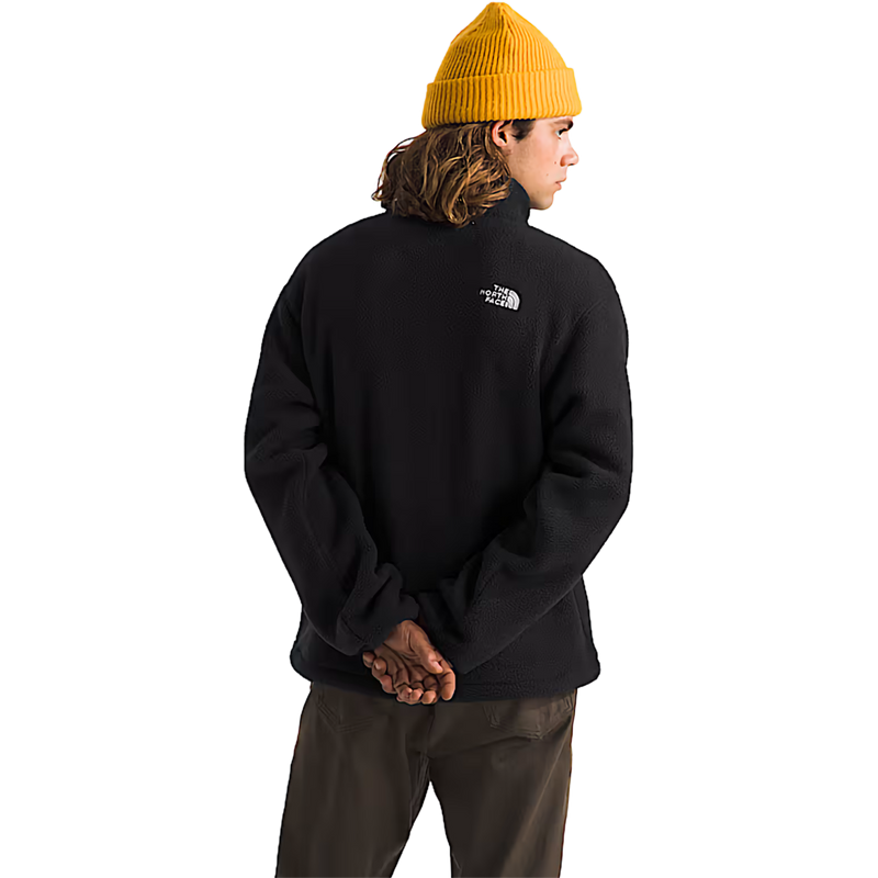 Men's Fleeski 1/4 Zip, The North Face Men's Fleeski 1/4 Zip in KX7-TNF Black/TNF Black back on model