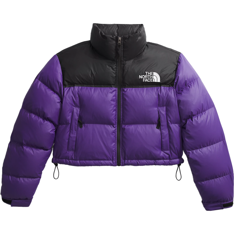 The North Face Women’s Nuptse Short Jacket in Peak Purple/TNF Black