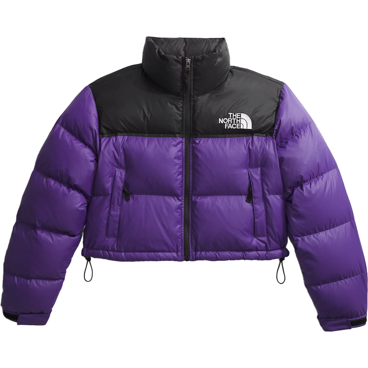 The North Face Women’s Nuptse Short Jacket in Peak Purple/TNF Black
