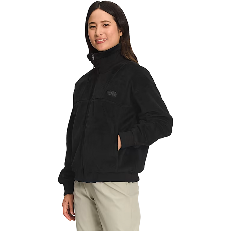 Women's Osito Lux Jacket, The North Face Women's Osito Lux Jacket in JK3-TNF Black front left