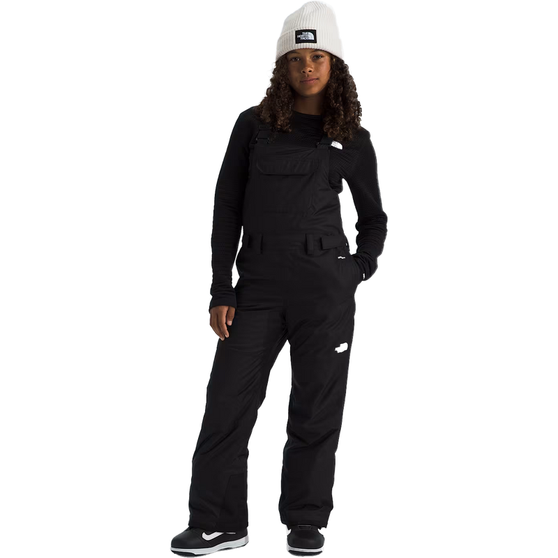 Youth Freedom Insulated Bib, The North Face Big Kids’ Freedom Insulated Bibs front on model
