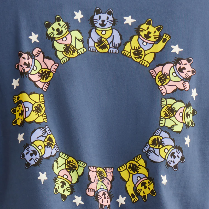 Women's Lady Luck Long Sleeve Tee, Roark Women's Lady Luck Long Sleeve Tee in Deep Blue back graphic