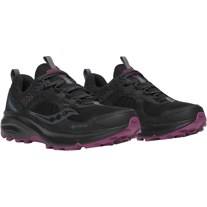 Women's Excursion TR17 GTX, Saucony Women's Excursion TR17 GTX in 200-BlackPlum pair