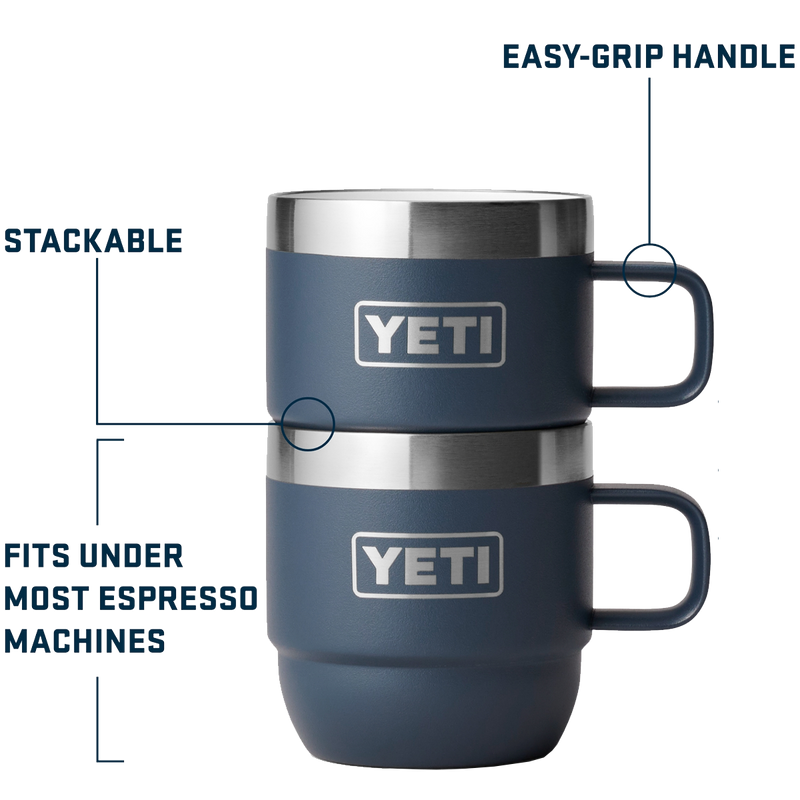 Rambler 6 oz Stackable Mugs 2 Pack, Yeti Rambler 6 oz Stackable Mug 2 Pack stacked