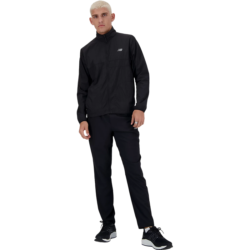 Men's Athletics Packable Jacket, New Balance Men's Athletics Packable Jacket in Black front full