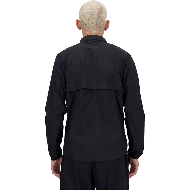 Men's Athletics Packable Jacket, New Balance Men's Athletics Packable Jacket in Black back