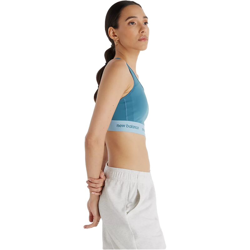 Women's NB Sleek Med Support Bra, New Balance Women's NB Sleek Med Support Bra in Terrarium right