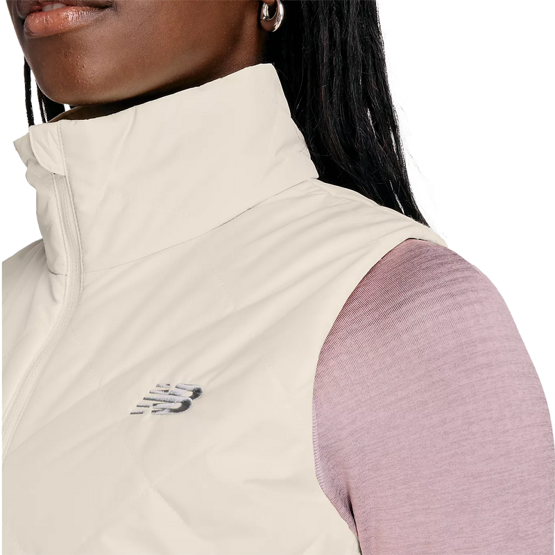 Women's Quilted Vest, New Balance Women's Quilted Vest in Linen collar