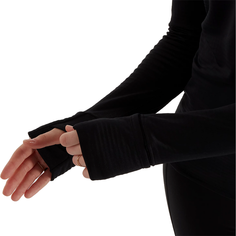 Women's Athletics Heat Grid 1/2 Zip, New Balance Women's Athletics Heat Grid 1/2 Zip in Black cuffs