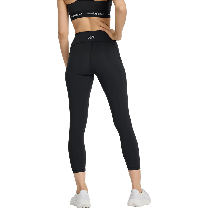 Women's NB Sleek Pocket High Rise Legging, New Balance Women's NB Sleek Pocket High Rise Legging in Black back