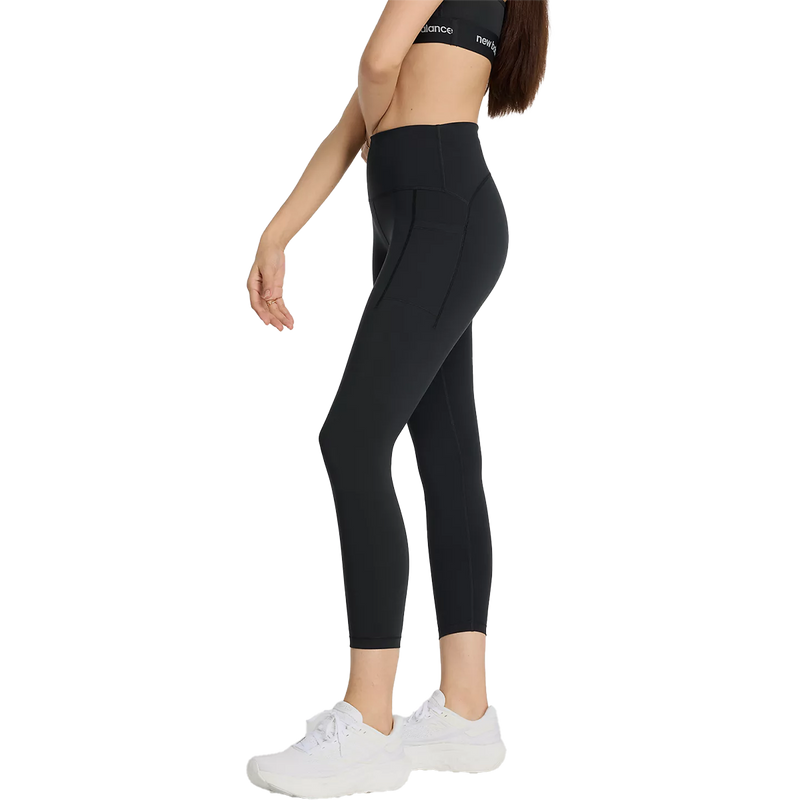 Women's NB Sleek Pocket High Rise Legging, New Balance Women's NB Sleek Pocket High Rise Legging in Black left