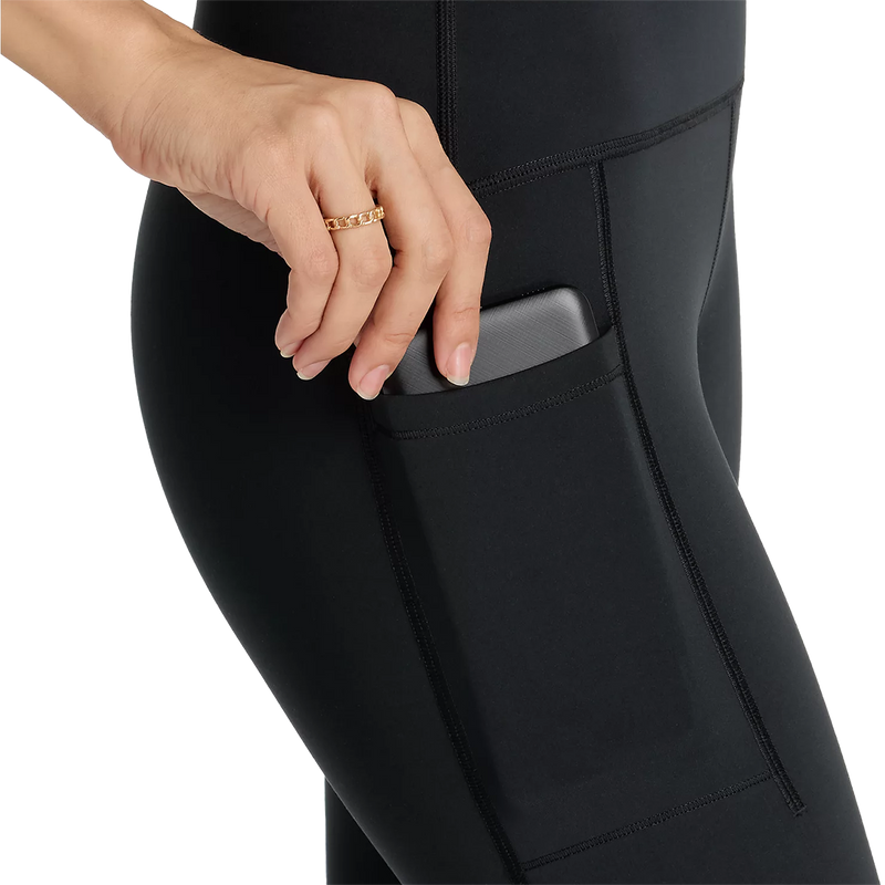 Women's NB Sleek Pocket High Rise Legging, New Balance Women's NB Sleek Pocket High Rise Legging in Black right hip pocket