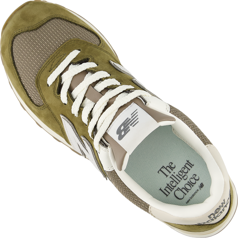 Women's NB 574, New Balance Women's NB 574 in 2RG-Calcium/Dark Silver Metallic top