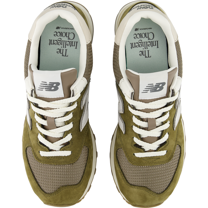 Women's NB 574, New Balance Women's NB 574 in 2RG-Calcium/Dark Silver Metallic pair top