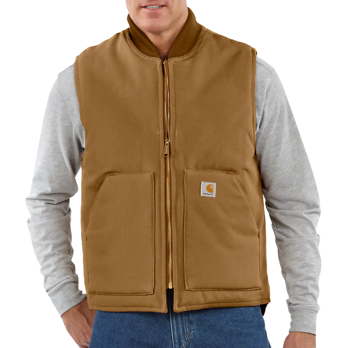 Men's Relaxed Fit Firm Duck Insulated Rib Collar Vest – Sports Men's Relaxed Fit Firm Duck Insulated Rib Collar Vest – Sports