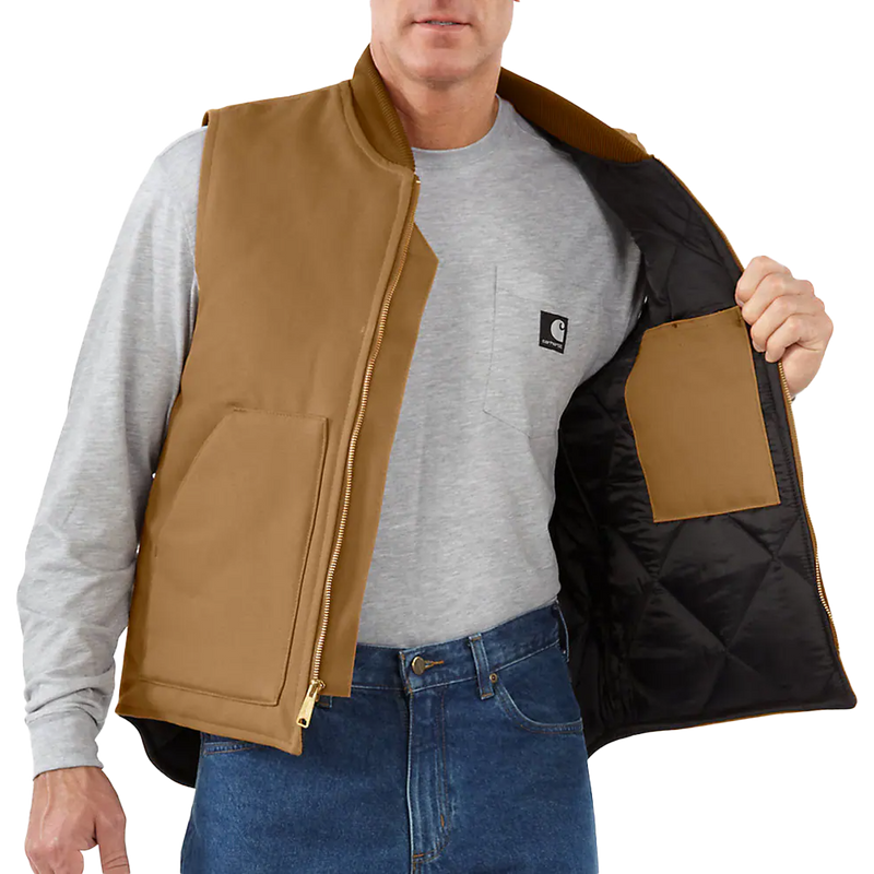 Men's Relaxed Fit Firm Duck Insulated Rib Collar Vest – Sports Men's Relaxed Fit Firm Duck Insulated Rib Collar Vest – Sports