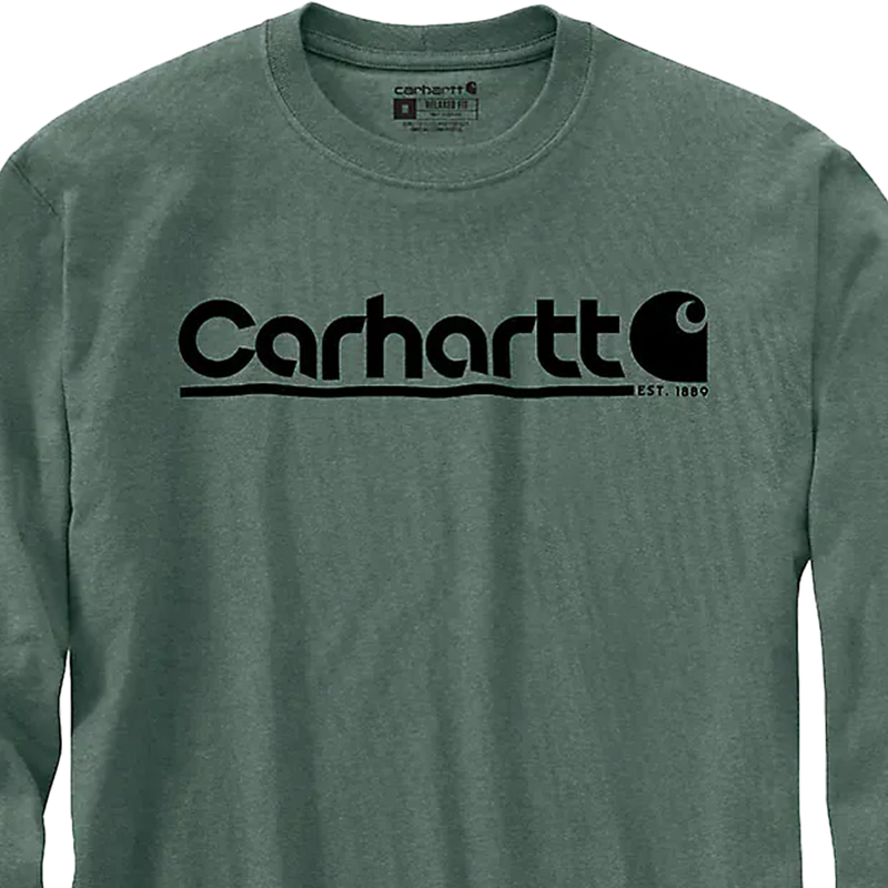 Men's Relaxed Fit Heavyweight Long-Sleeve Logo Graphic T-Shirt, Carhartt Relaxed Fit Heavyweight Long-Sleeve Logo Graphic T-Shirt detail
