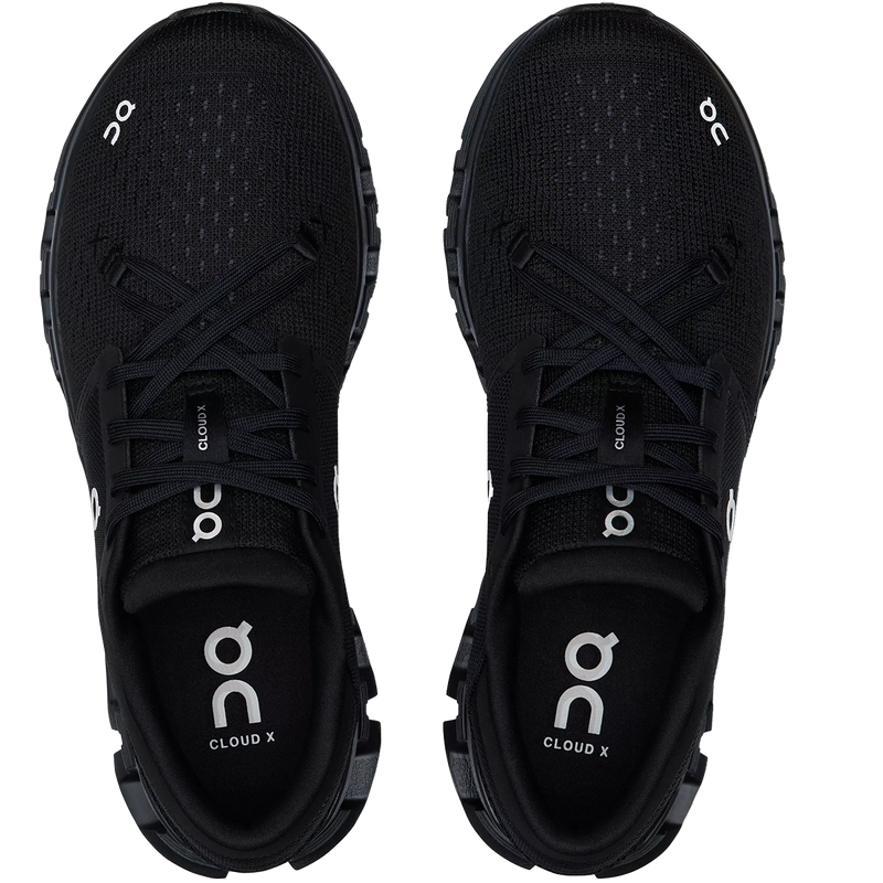 Women's Cloud X 4, On Women's Cloud X 4 in Black/Eclipse pair top