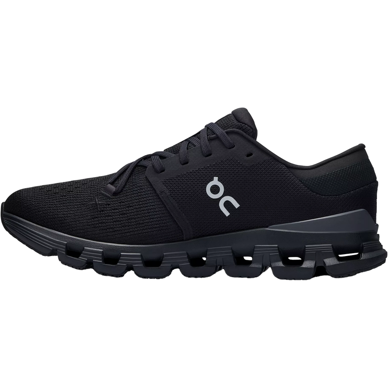Women's Cloud X 4, On Women's Cloud X 4 in Black/Eclipse left profile