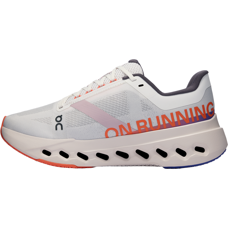 Women's Cloudsurfer Next, On Women's Cloudsurfer Next in White/Flame right profile