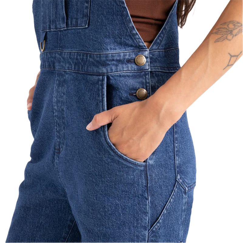 Women's Hwy 1 Overall, Roark Women's Hwy 1 Overall in IND-Indigo front left pocket