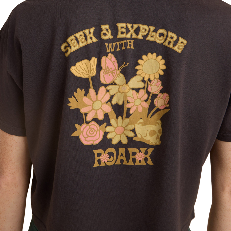 Women's Seek Cropped Boxy Tee, Roark Women's Seek Cropped Boxy Tee back detail