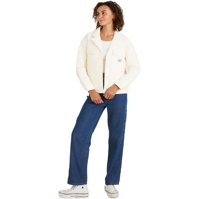 Women's Passport Plush Jacket, Roark Women's Passport Plush Jacket in White Wolf front