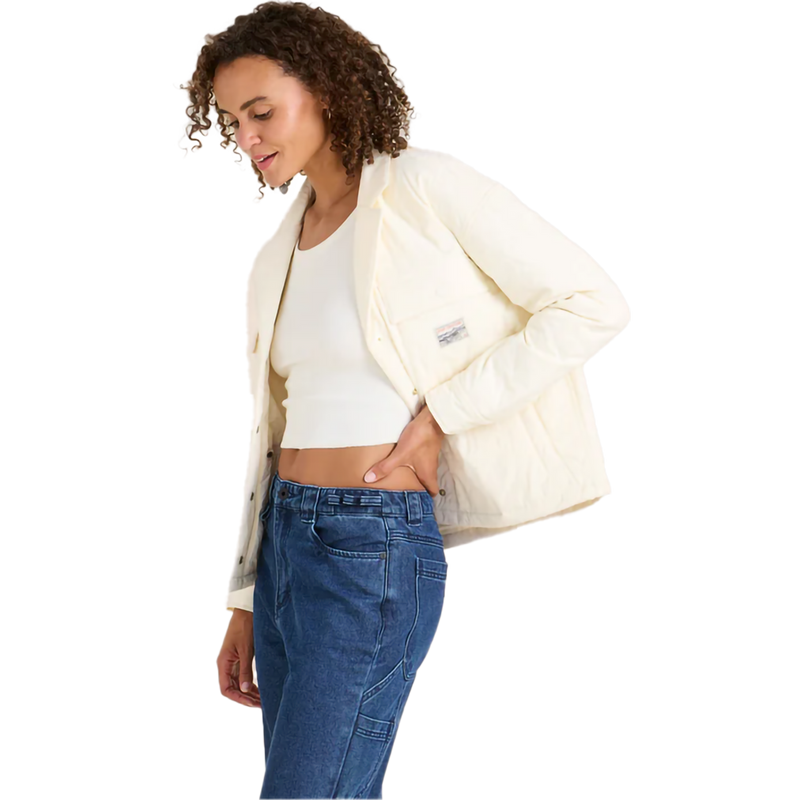 Women's Passport Plush Jacket, Roark Women's Passport Plush Jacket in White Wolf front left