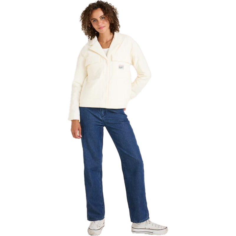 Women's Passport Plush Jacket, Roark Women's Passport Plush Jacket in White Wolf front
