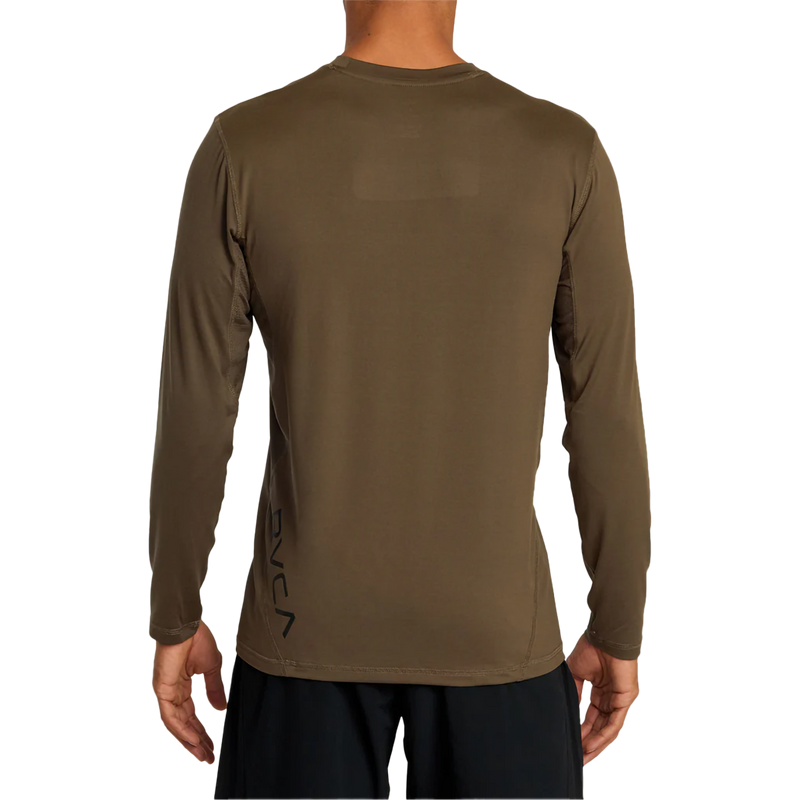 Men's Sport Vent Long Sleeve Tee, RVCA Men's Sport Vent Long Sleeve Tee in Mocha back