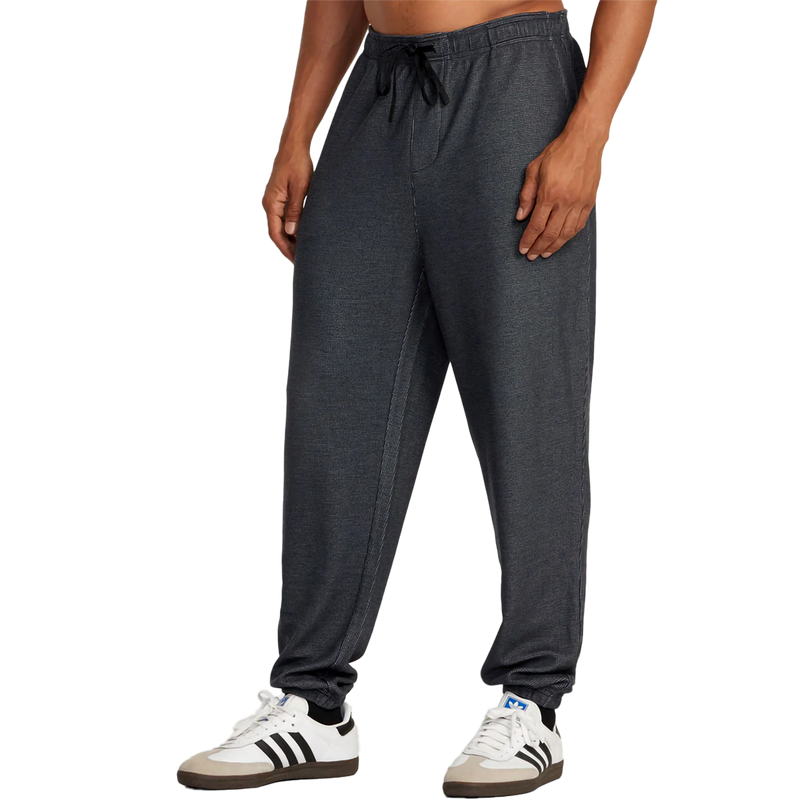 Men's Cable Waffle Jogger, RVCA Men's Cable Waffle Jogger in Navy Heather front left