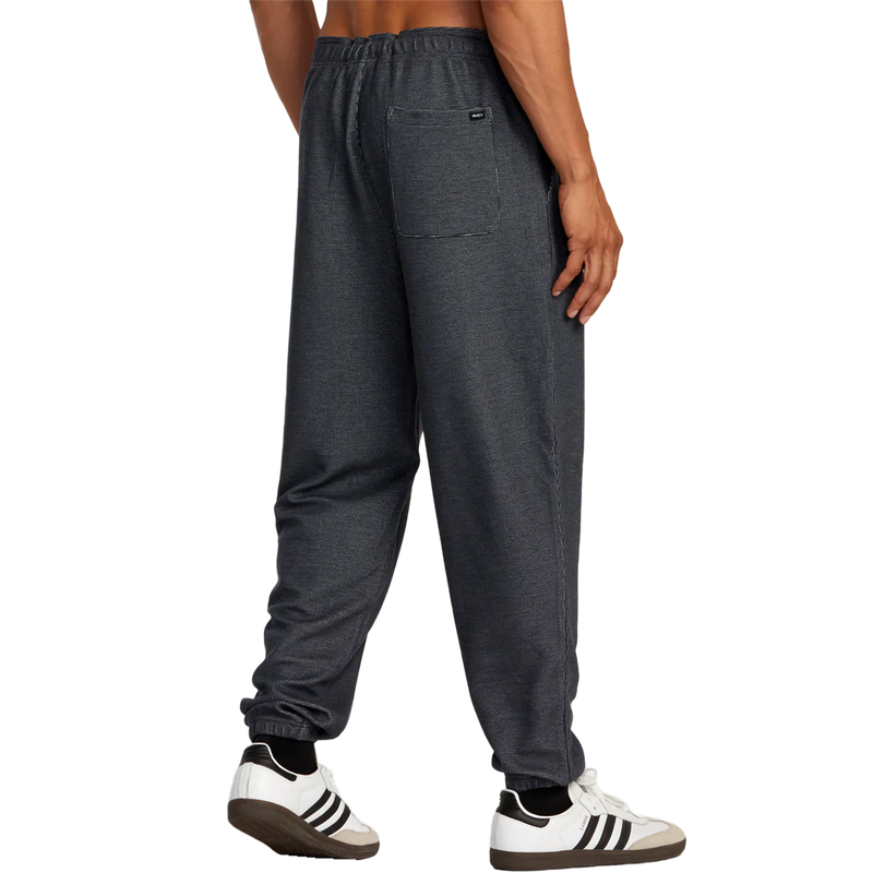 Men's Cable Waffle Jogger, RVCA Men's Cable Waffle Jogger in Navy Heather back right